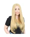 Fiber Sentetik Uzun Düz Peruk - Sarı