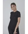 File Cepli Slim Fit T-shirt - Siyah