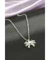 Fiyong Zirkon Taşlı Çelik Kolye