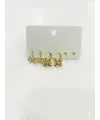 Fiyonk Detaylı Sallantılı Altılı Küpe - Kp00596