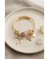 Fiyonk ve Kalp Pembe Charmlı Bileklik