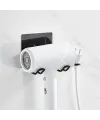Fön Makine Askısı Siyah Yapışkanlı Fön Makine Tutucu