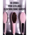Fön Tarağı Saç Düzleştirici Sıkı Dişli Isı Ayarlı Elektriklenme Karşıtı
