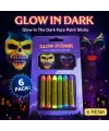 Fosforlu Glow Parti Boyası 6’lı – Karanlıkta Parlayan Yüz Boyası