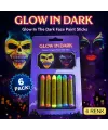 Fosforlu Glow Parti Boyası 6’lı – Karanlıkta Parlayan Yüz Boyası