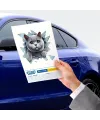 Fulcar Kedi Tasarımlı Araç Stickerı