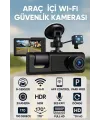 Full Hd 3 Kameralı Araç Kamerası Ön İç Arka Kayıt Ve Gece Görüşlü G Sensörlü Geniş Açılı