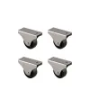 Furç Sabit Teker - 32MM - Siyah HKS228 - 4 Adet