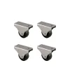 Furç Sabit Teker - 32MM - Siyah HKS228 - 4 Adet