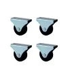 Furç Sabit Teker - 56MM - Siyah HKS231 - 4 Adet