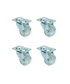 Furç Tablalı Bilyalı Teker - 38MM - Şeffaf HKS240 - 4 Adet