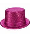 Fuşya Simli Glitter Silindir Parti Şapkası