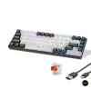 Gaming Mekanik Klavye Tri Mod Rgb Red Switch - Beyaz Siyah MF1703W
