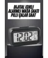 Gece Dijital Masa Saati Dijital Alarmlı Led Ekran Pilli Çalar Saat