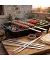 Geniş Yassı Metal Adana Kebap Şişi - 50 cm