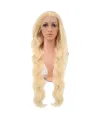 Gerçek Front Lace Dalgalı Platin Tül Peruk - 85-90cm