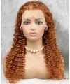 Gerçek Front Lace Tül Peruk - Afro Dalgalı - Bakır 70-75cm