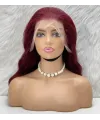 Gerçek Front Lace Tül Peruk - Dalgalı - Koyu Kızıl 70-75cm