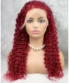 Gerçek Front Lace Tül Peruk - Derin Dalgalı - Kızıl 70-75cm