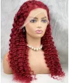 Gerçek Front Lace Tül Peruk - Derin Dalgalı - Kızıl 70-75cm