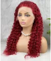 Gerçek Front Lace Tül Peruk - Derin Dalgalı - Kızıl 70-75cm