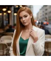 Gerçek Front Lace Tül Peruk - Düz - Bakır 70-75cm