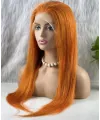 Gerçek Front Lace Tül Peruk - Düz - Canlı Bakır 70-75cm