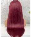 Gerçek Front Lace Tül Peruk - Düz - Koyu Kızıl 70-75cm