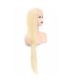 Gerçek Front Lace Tül Peruk - Platin - 85-90cm