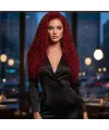 Gerçek Front Lace Tül Peruk - Su Dalgası - Kızıl 70-75cm