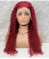 Gerçek Front Lace Tül Peruk - Su Dalgası - Kızıl 70-75cm