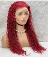 Gerçek Front Lace Tül Peruk - Su Dalgası - Kızıl 70-75cm