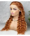 Gerçek Front Lace Tül Peruk - Yoğun Dalgalı - Bakır 70-75cm