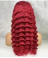 Gerçek Front Lace Tül Peruk - Yoğun Dalgalı - Kızıl 70-75cm