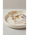 Geyik Model Gold Renk Beyaz Charmlı Bileklik