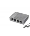 Gigabit Ethernet Switch 5 Port Type C Güç Girişli Gri HDX1414
