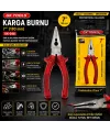 Gk Tools ( Kırmızı & Şeffaf ) ( 7 ) ( Saplı ) Kargaburnu ( 180mm) *6x20