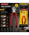 Gk Tools Kırmızı Ve Şeffaf 7 Saplı Yan Keski 180 Mm IEG6H5B