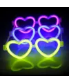 Glow Kalpli Fosforlu Gözlük 6’lı Renkli Set – Neon Parti