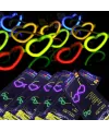 Glow Kalpli Fosforlu Gözlük 6’lı Renkli Set – Neon Parti