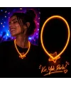 Glow Kolye Neon Fosforlu Işıklı Kolye Turuncu Renk
