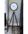 Gold 24 Saat Göstergeli Özel Tasarım Tripod Ayaklı Saat