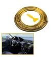 Gold Araba Oto Trim Dekorasyon Şeridi Kauçuk Elastik Kolay Kurulum 5 metre Şerit Bant