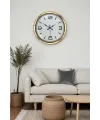 Gold Lüks 40 Cm Metal Modern Duvar Saati