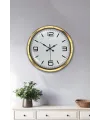 Gold Lüks 40 Cm Metal Modern Duvar Saati