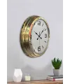 Gold Lüks 40 Cm Metal Modern Duvar Saati