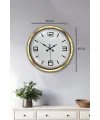 Gold Lüks 40 Cm Metal Modern Duvar Saati