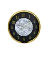 Gold Mermer Desenli Modern 52 x 52 Cm Duvar Saati