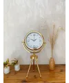 Gold Metal Mini Tripod Modern Masa Saati 45×26 cm – Şık ve Dekoratif Tasarım