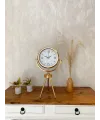 Gold Metal Mini Tripod Modern Masa Saati 45×26 cm – Şık ve Dekoratif Tasarım